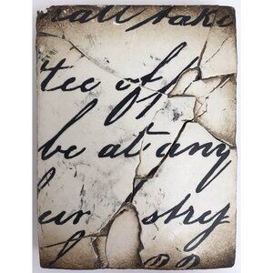 Sid Dickens Memory Block T-18 "Script" Retired Wall Hanging *Read*